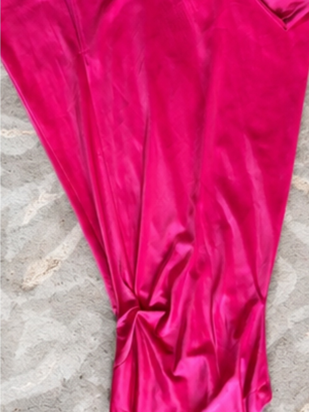 Versona Hot Pink Satin Maxi beautiful summer dress
